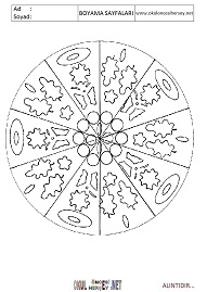 Mandala boyama sayfaları